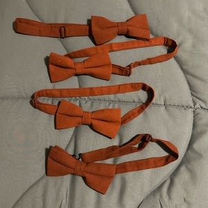 Elegant Terracotta Bow Tie Set for Men